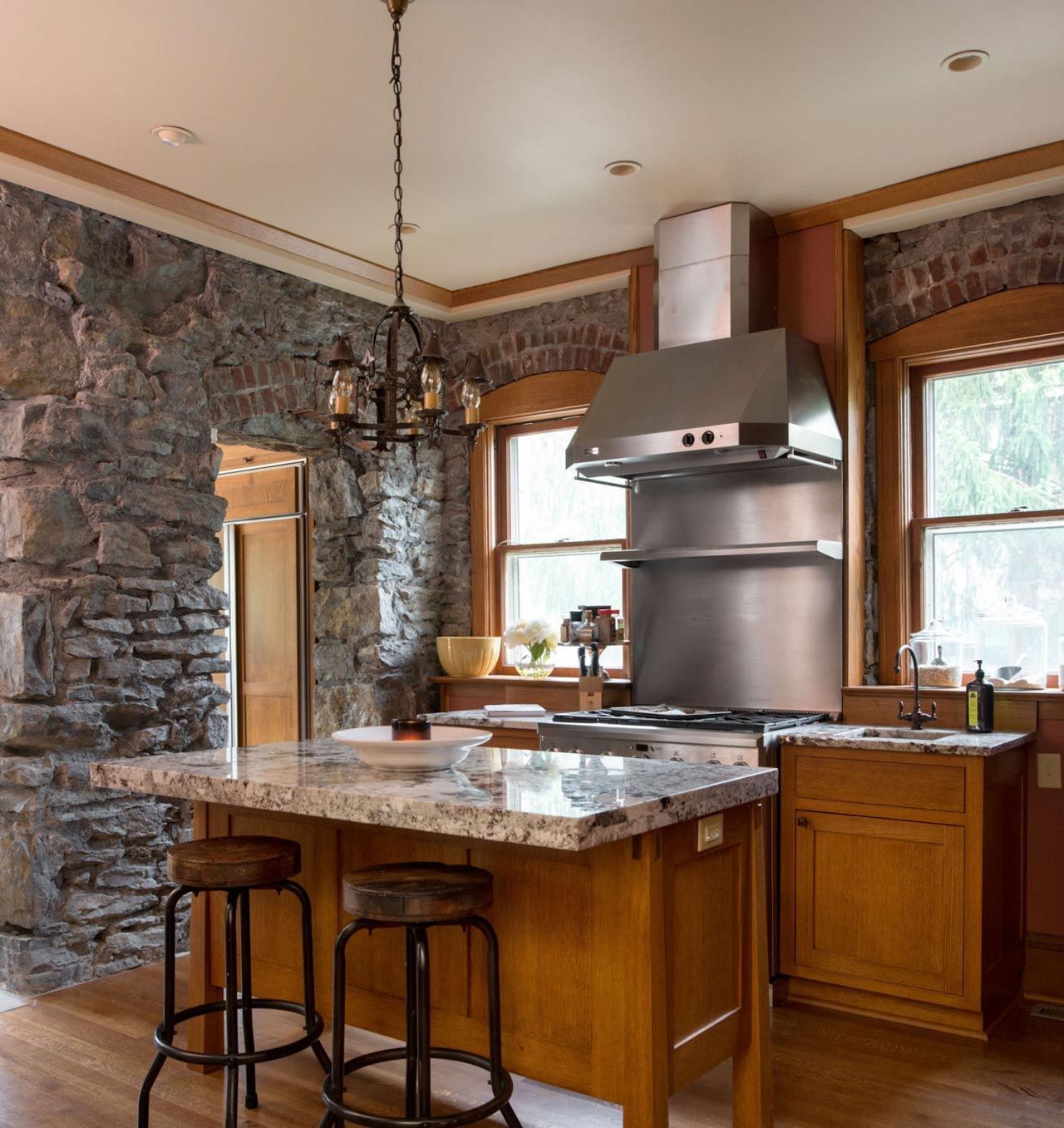 Stone Materials in Rustic Kitchen Ideas