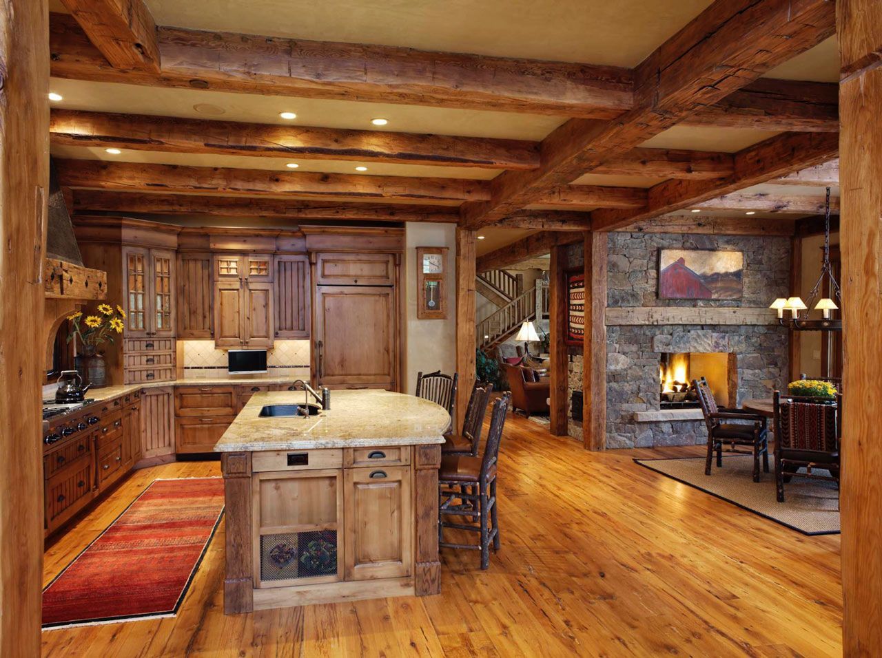 Wood Tones in Rustic Kitchen Ideas